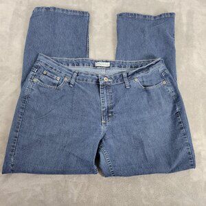 Riders by Lee Womens Jeans 18 Plus 1Boot Cut Medium Blue Denim Zip Fly BOO24E